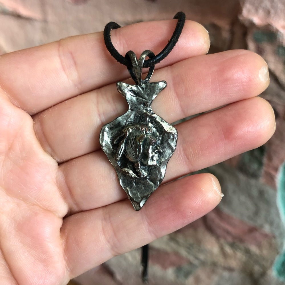 Native American Arrowhead Pendant - image 1